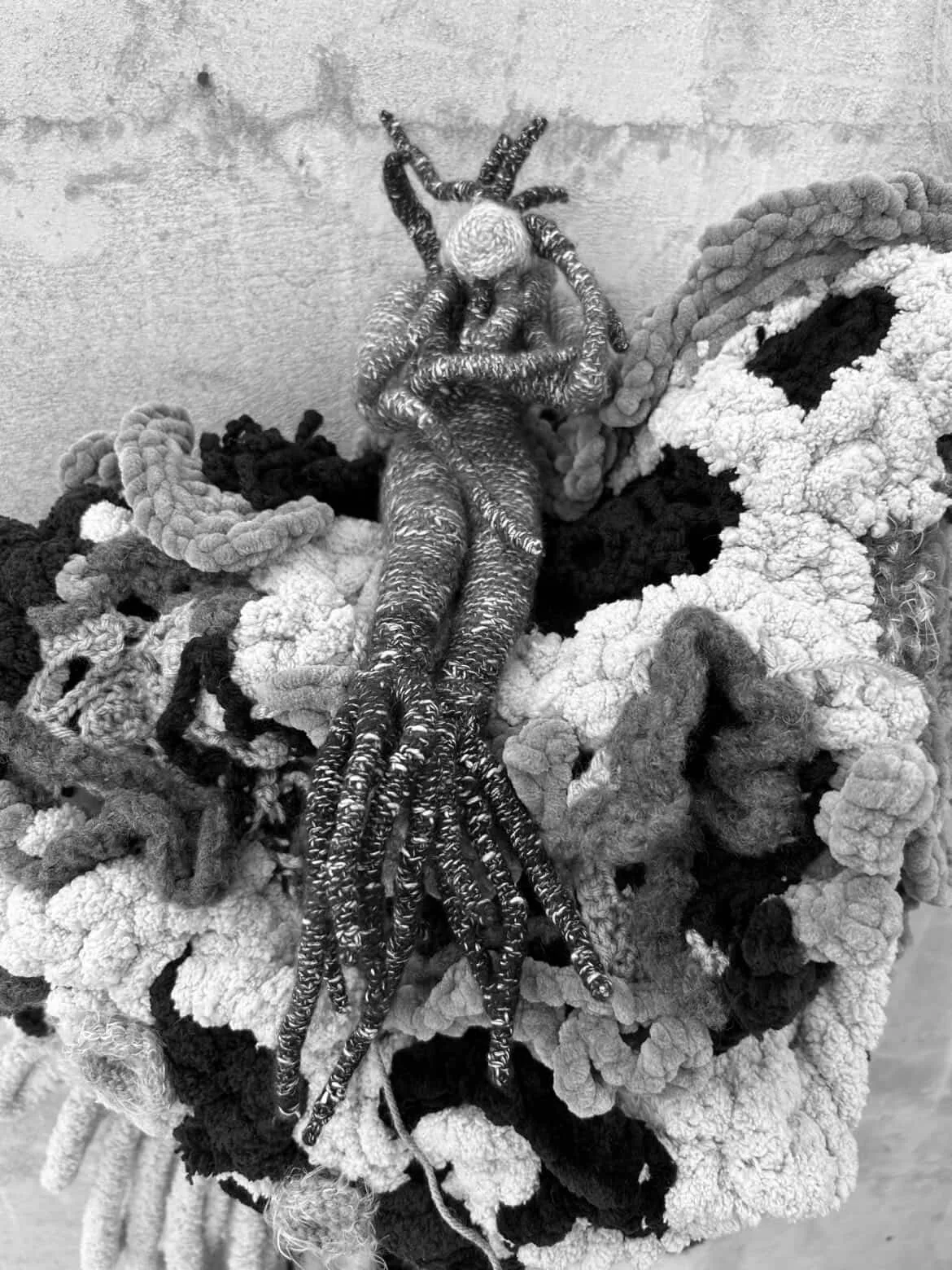 A tactile textile artwork by Kat Singer.